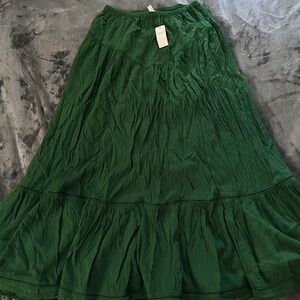 Aerie Green Tiered Maxi Skirt ! SOLD !
